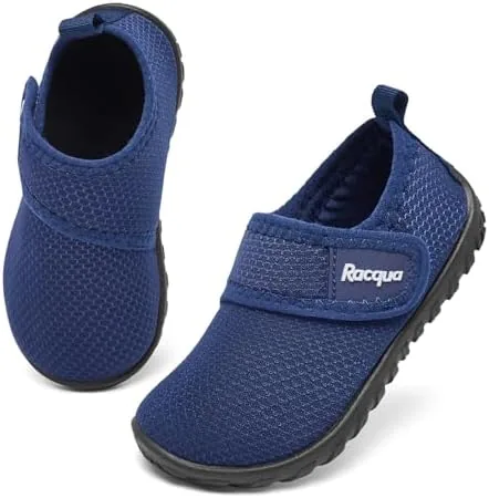 racqua baby swim pool beach aqua girls shoes lightweight boys water slip on breathable pool beach quick dry shoes navy 85